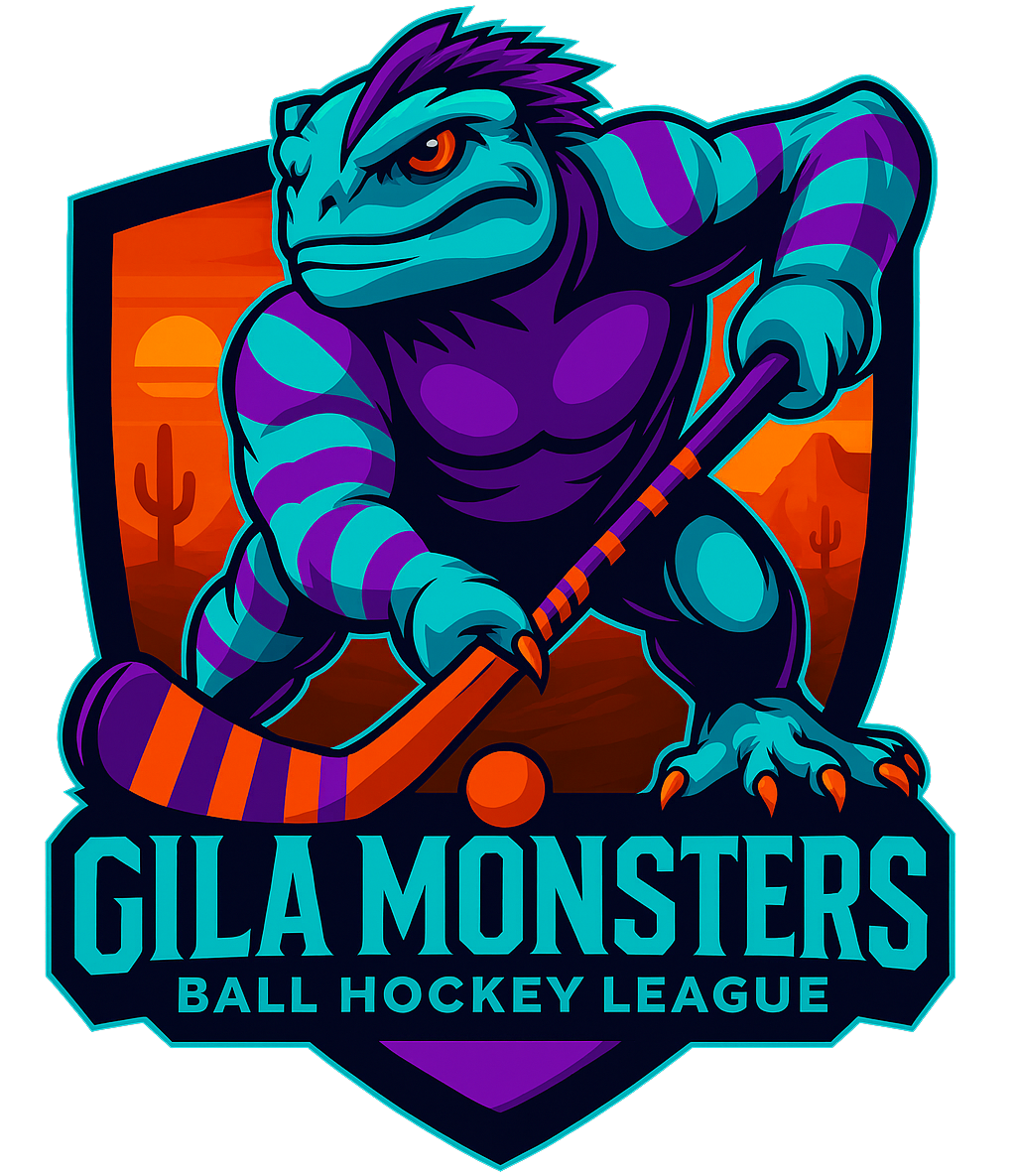 Gila Monsters Ball Hockey League logo